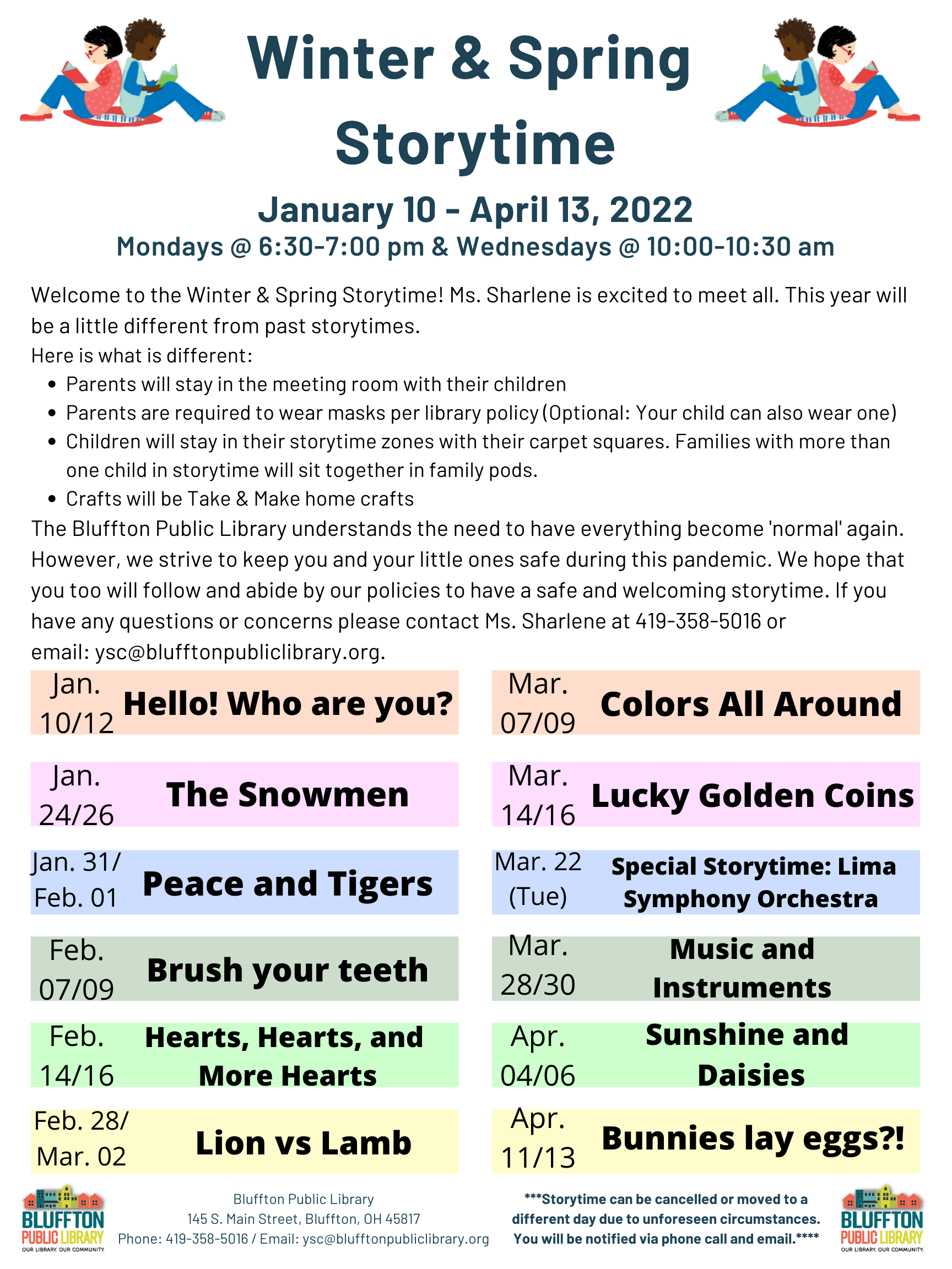 Image of Storytime description and schedule