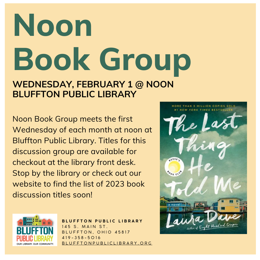 Tan background with book cover consisting of shades of green sky from dark to light and white title The Last Thing He Told Me by Laura Dave.