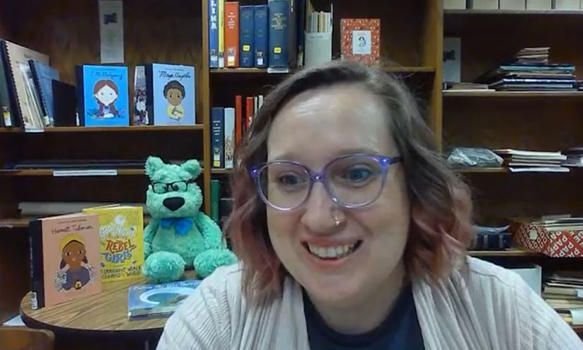 Ms. Esther and Bernie for Digital Storytime