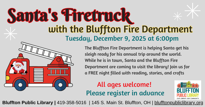 Santa's Firetruck with the Bluffton Fire Department