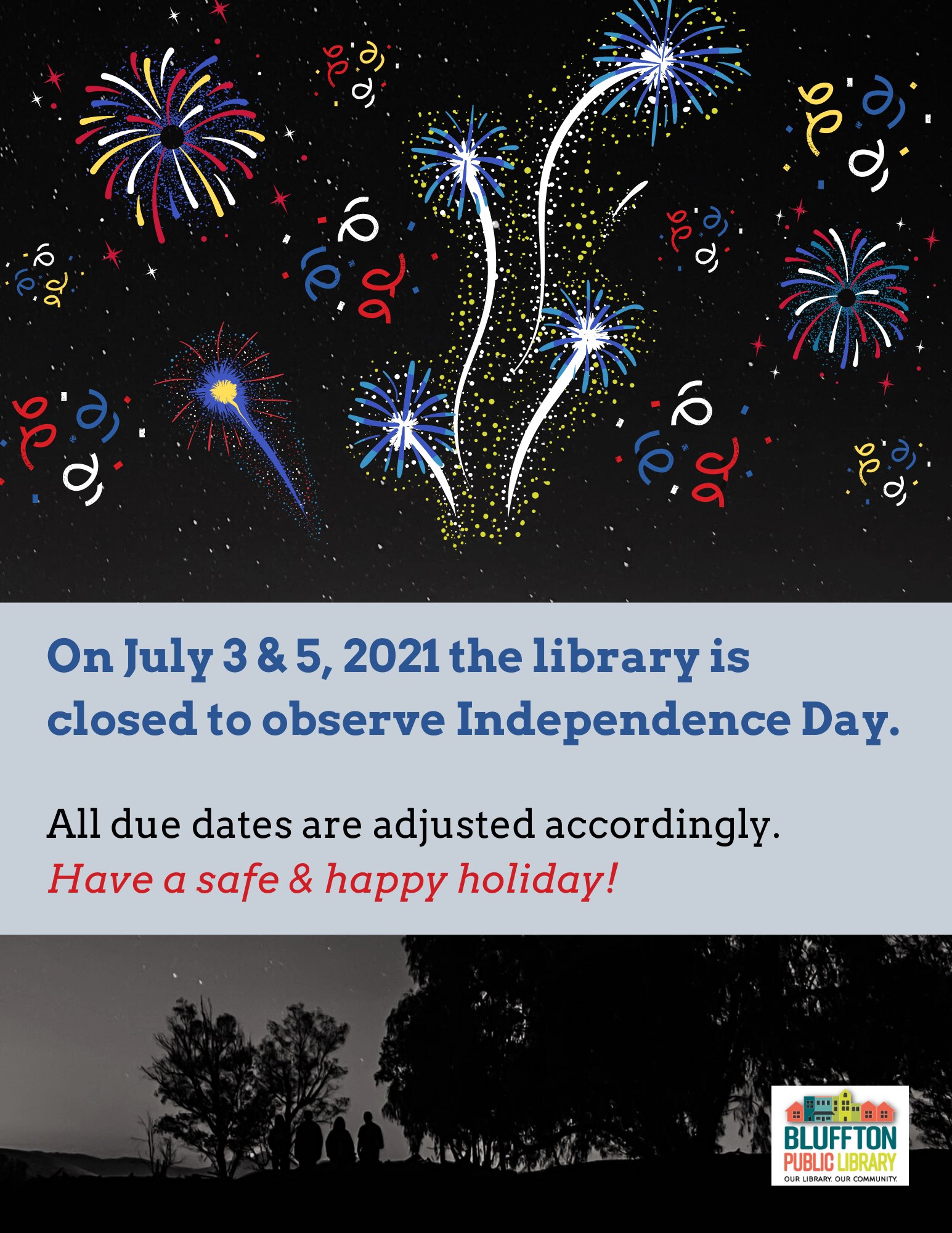 Library closed for Independence Day