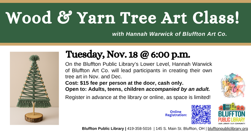 Wood & Yarn Tree Class with Bluffton Art Company