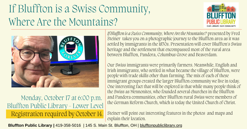 Creamy yellow background with teal text and black text. Image of Fred.