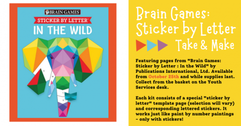 Image of book cover with a sticker by letter elephant and description of Take & Make